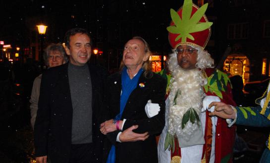 Ben Dronkers, Simon Vinkenoog and Green Sinterklaas